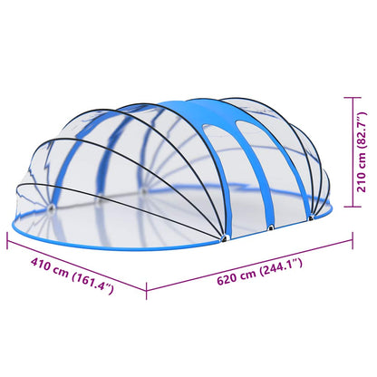 Pool-Kuppel Oval 620x410x210 cm
