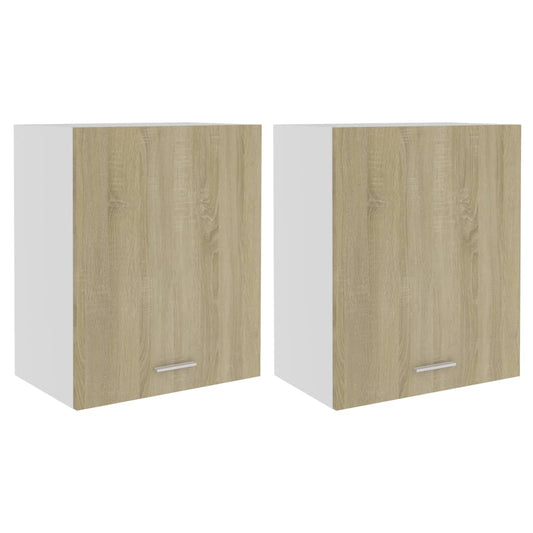 Overskabe 2 stk Sonoma eg 50x31x60 cm træmateriale