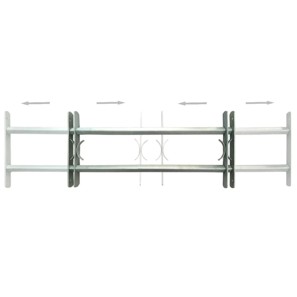Fenstergitter Verstellbar für Fenster 2 Stk. 1000-1500 mm