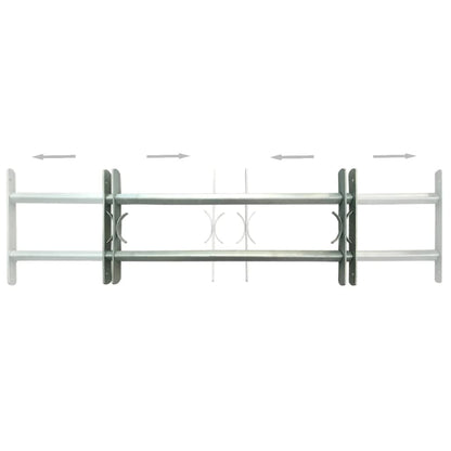 Fenstergitter Verstellbar für Fenster 2 Stk. 1000-1500 mm