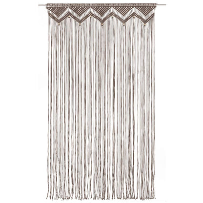 Makramee Vorhang Taupe 140x240 cm Baumwolle