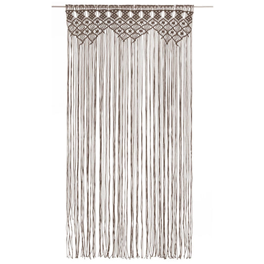 Makramee Vorhang Taupe 140x240 cm Baumwolle