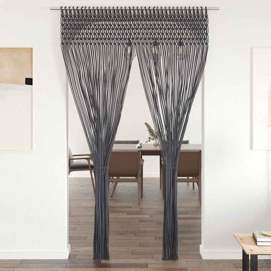 Makramee Vorhang Anthrazit 140x240 cm Baumwolle