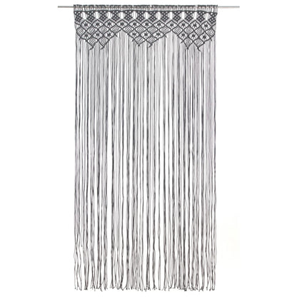 Makramee Vorhang Anthrazit 140x240 cm Baumwolle