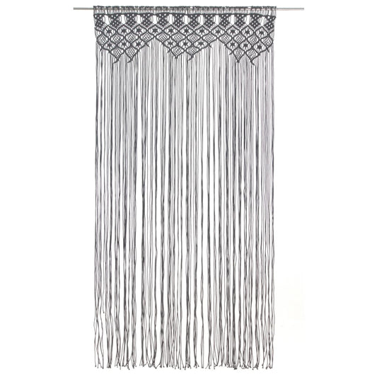 Makramee Vorhang Anthrazit 140x240 cm Baumwolle