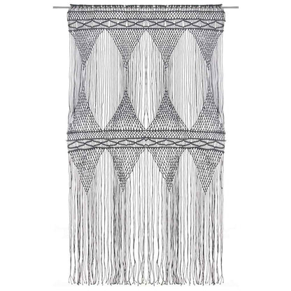 Makramee Vorhang Anthrazit 140x240 cm Baumwolle