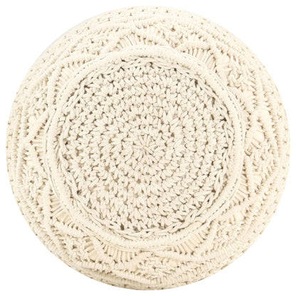 Makramee Sitzpuff Handgefertigt 45x30 cm Baumwolle