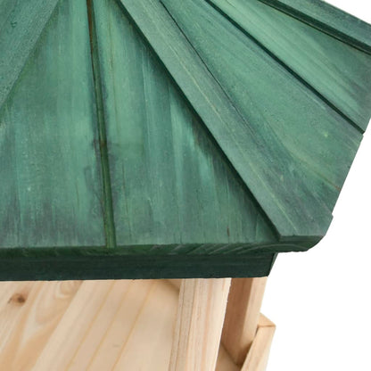 Vogelfutterhaus mit Ständer Tanne Massivholz 33x110 cm