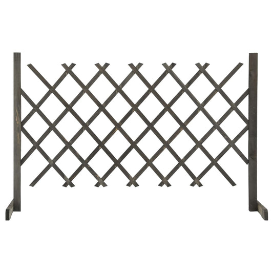 Garten-Rankzaun Grau 120x90 cm Massivholz Tanne