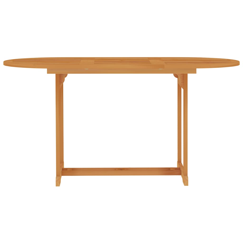 Havebord 150x90x75 cm massivt teaktræ
