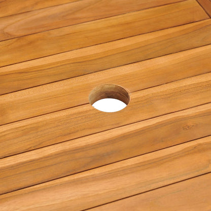 Havebord 150x90x75 cm massivt teaktræ