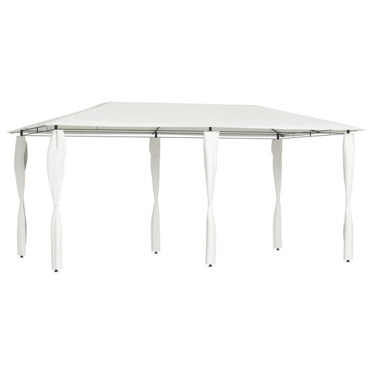 Pavillon mit Pfostenverkleidung 2,98x5,3x2,59 m Creme 160 g/m²
