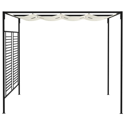 Pavillon mit Ausziehbarem Dach 3x4x2,3 m Cremeweiß 180 g/m²