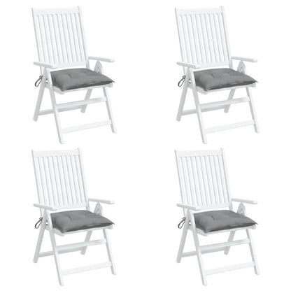 Stuhlkissen 4 Stk. Grau 40x40x7 cm Oxford-Gewebe