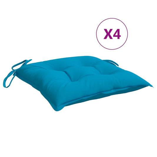 Stuhlkissen 4 Stk. Hellblau 40x40x7 cm Oxford-Gewebe
