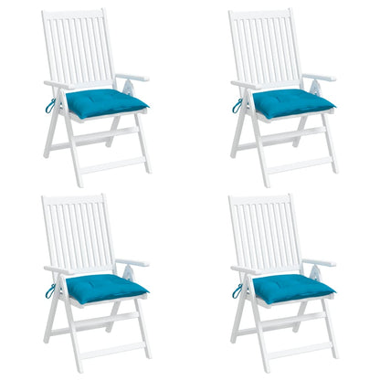 Stuhlkissen 4 Stk. Hellblau 40x40x7 cm Oxford-Gewebe