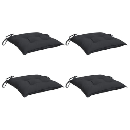 Stuhlkissen 4 Stk. Schwarz 40x40x7 cm Oxford-Gewebe