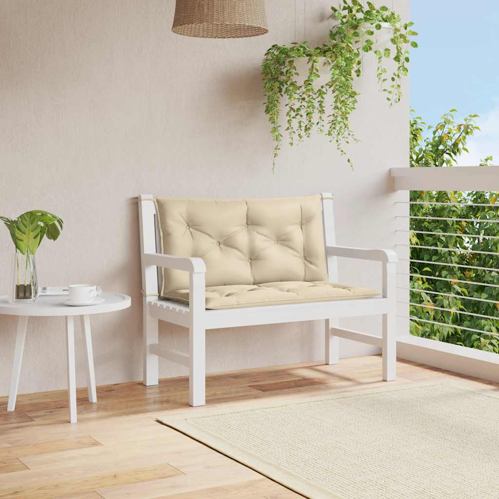 Gartenbank-Auflage Beige 100x(50+50)x7 cm Oxford-Gewebe