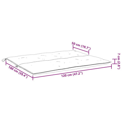 Gartenbank-Auflage Anthrazit 120x(50+50)x7 cm Oxford-Gewebe