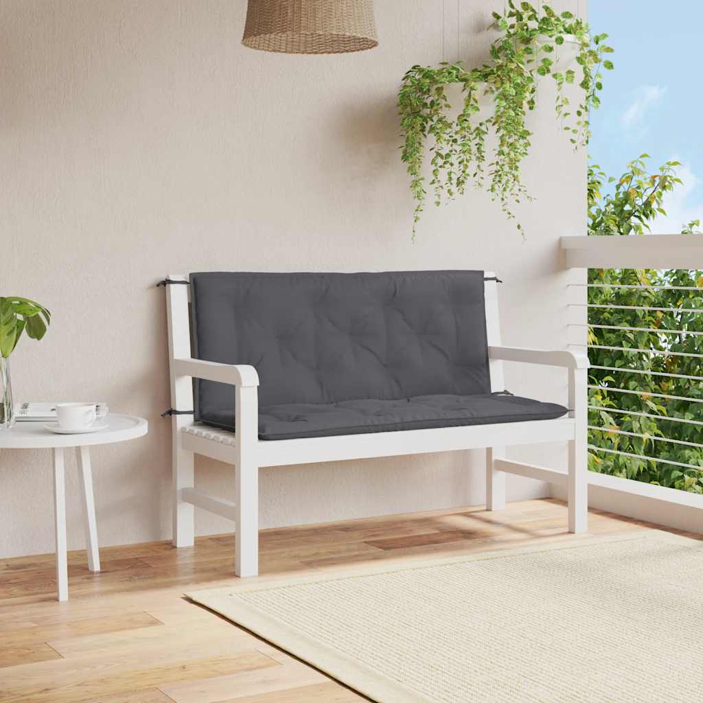 Gartenbank-Auflage Anthrazit 120x(50+50)x7 cm Oxford-Gewebe