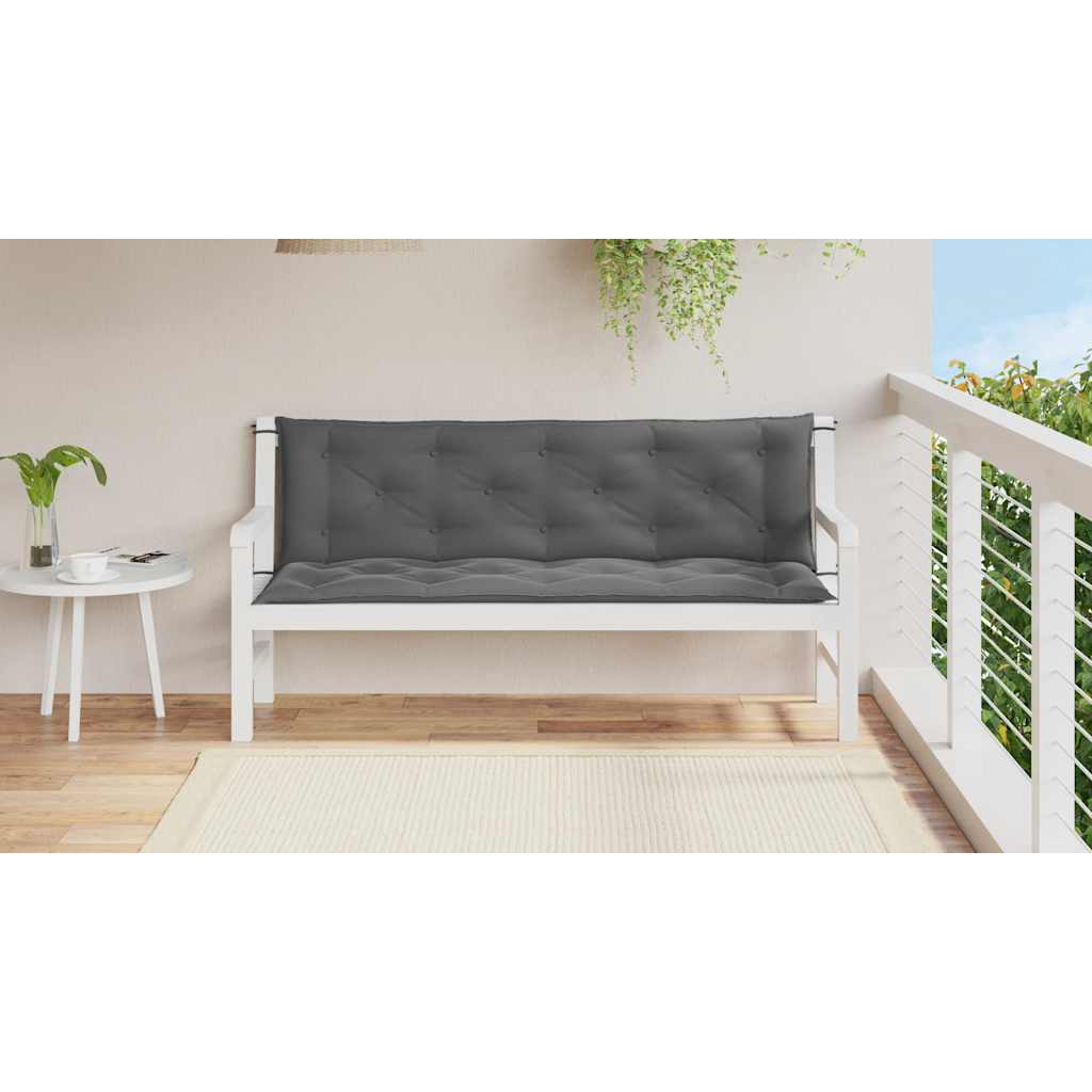 Gartenbank-Auflage Anthrazit 150x(50+50)x7 cm Oxford-Gewebe