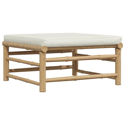 3-tlg. Garten-Lounge-Set mit Kissen Bambus