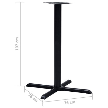 Bistrotisch-Gestell Schwarz 76x76x107 cm Gusseisen