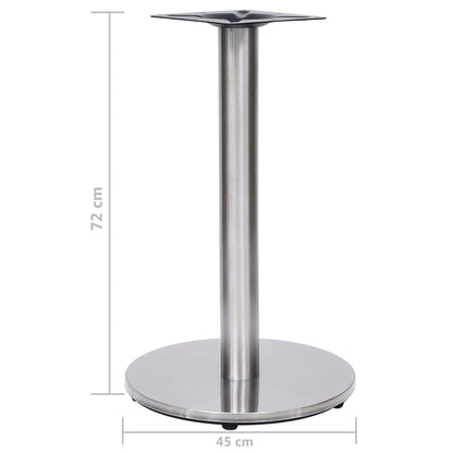 Bistrotisch-Gestell Silbern Ø45x72 cm Edelstahl