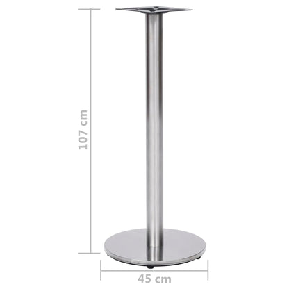 Bistrotisch-Gestell Silbern Ø45x107 cm Edelstahl
