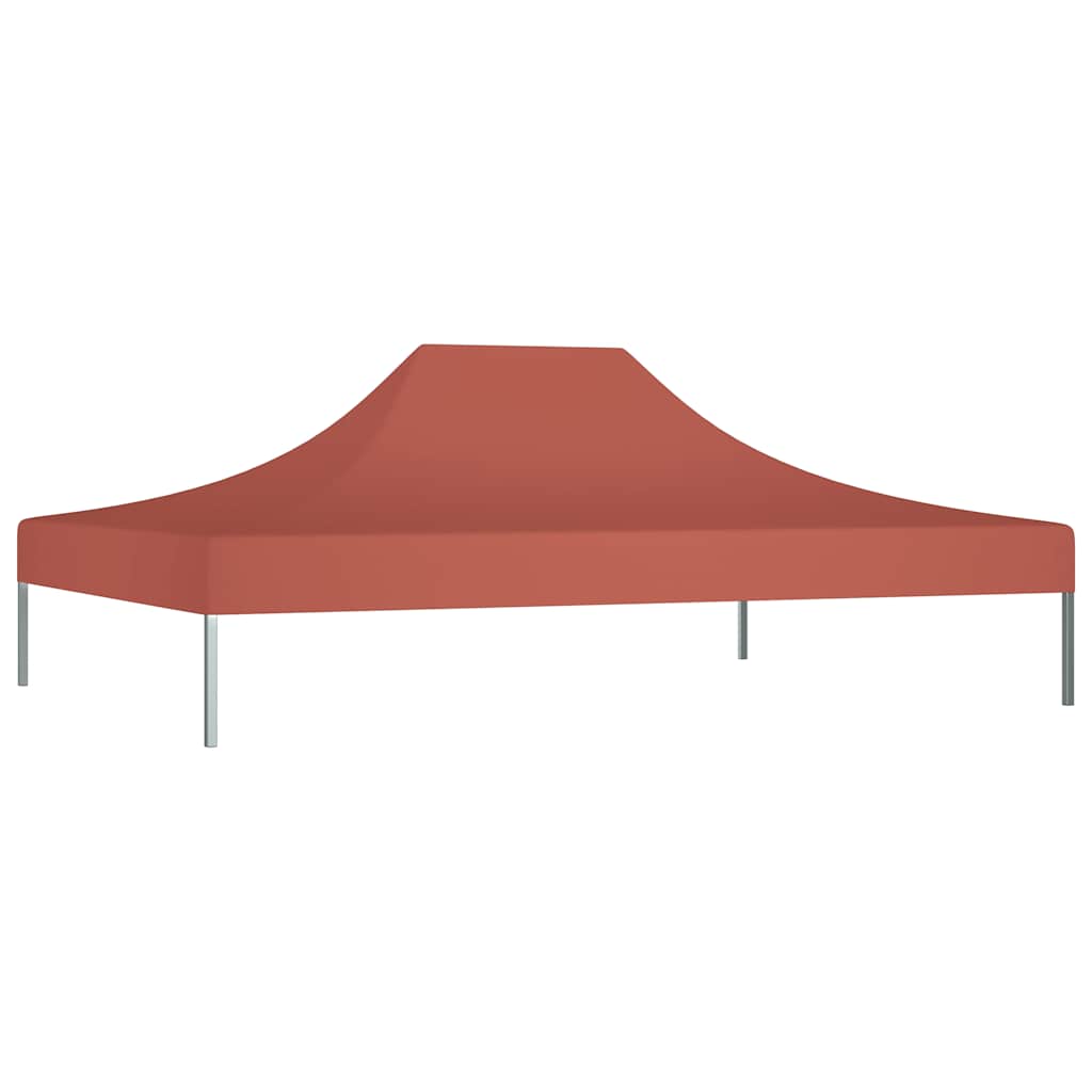 Partyzelt-Dach 4x3 m Terrakotta-Rot 270 g/m²