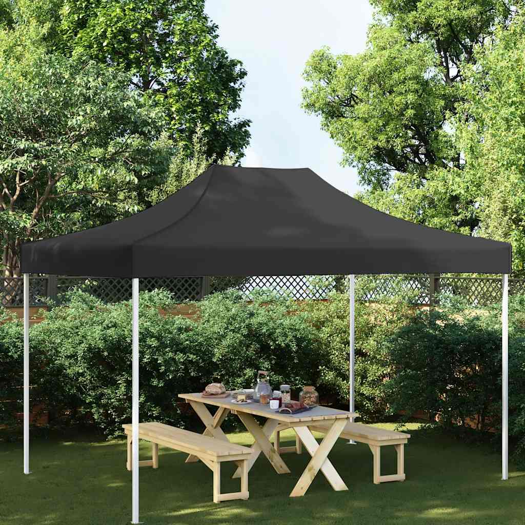 Partyzelt-Dach 4,5x3 m Schwarz 270 g/m²