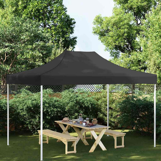 Partyzelt-Dach 4,5x3 m Schwarz 270 g/m²