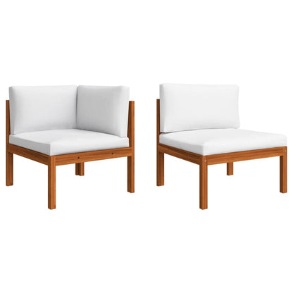 4-Sitzer-Gartensofa mit Kissen Holz Akazie & Seil