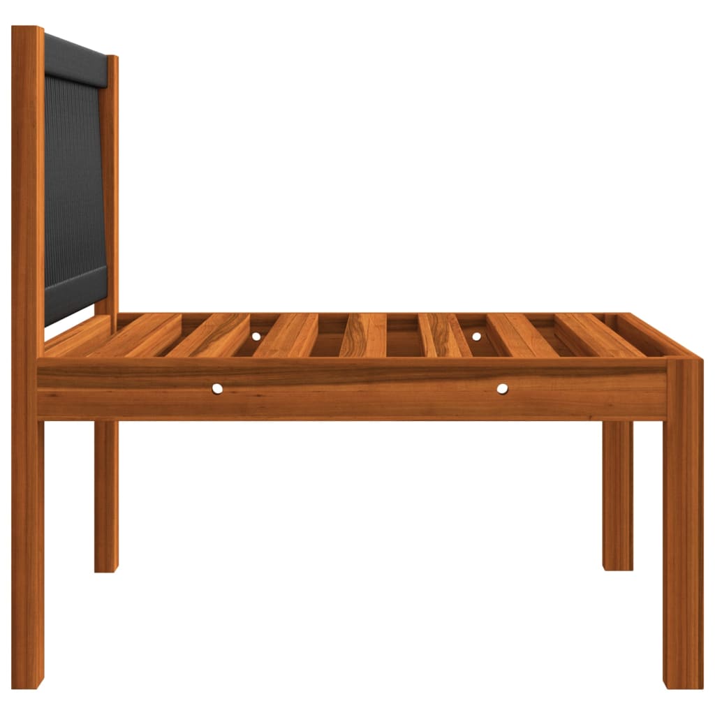 8-tlg. Garten-Lounge-Set mit Kissen Cremefarbenes Holz Akazie & Seil