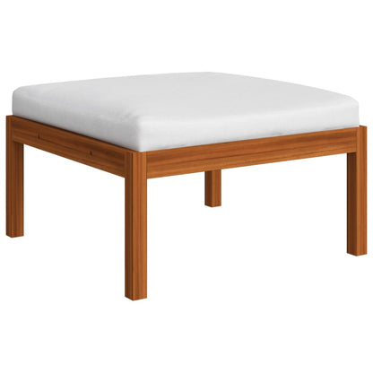 4-teiliges Garten-Lounge-Set mit Kissen Creme 63 x 63 cm