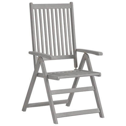 5-tlg. Garten-Essgruppe (150–200) x 100 cm Massivholz Akazie Grau
