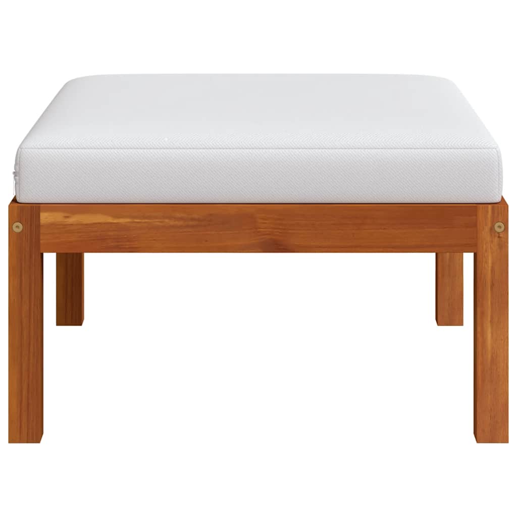 3-tlg. Garten-Lounge-Set mit Kissen Holz Akazie & Seil