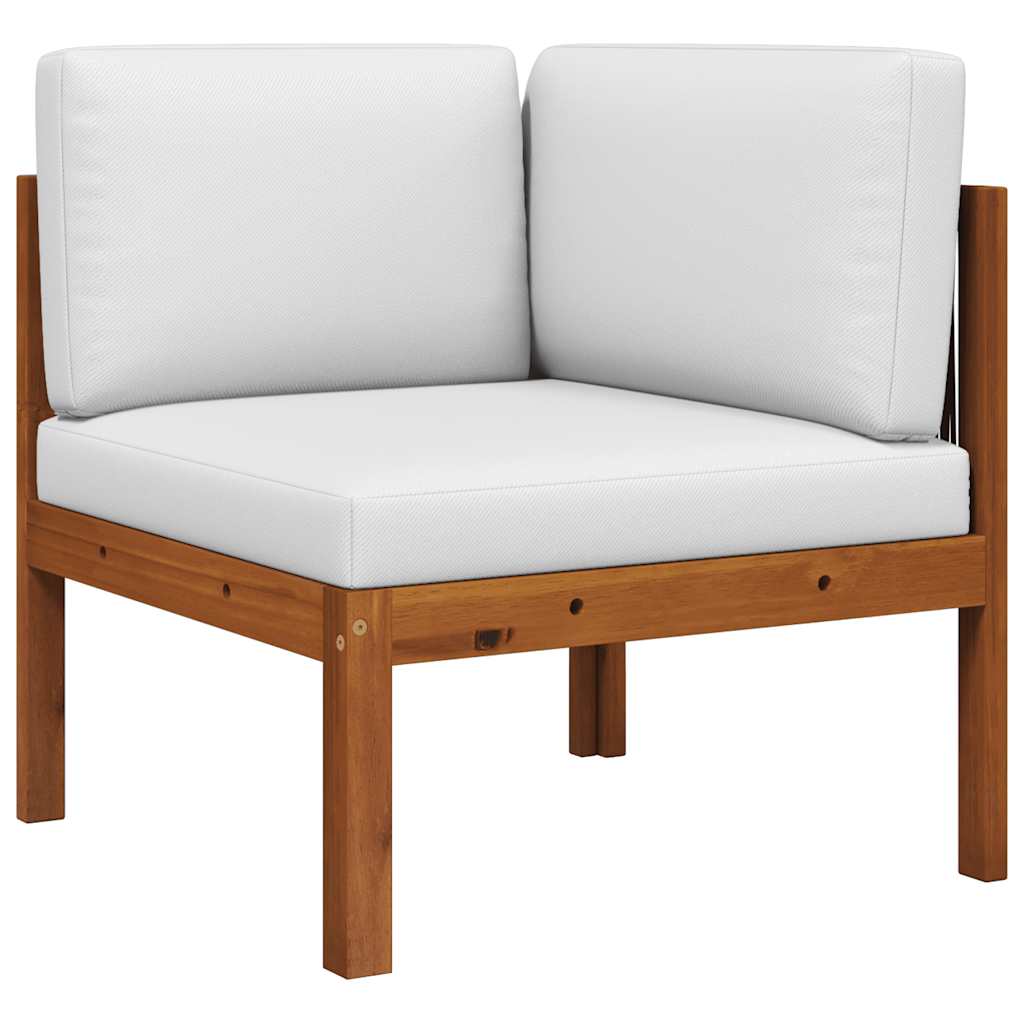 2-teiliges Garten-Lounge-Set mit Kissen Holz Akazie & Seil