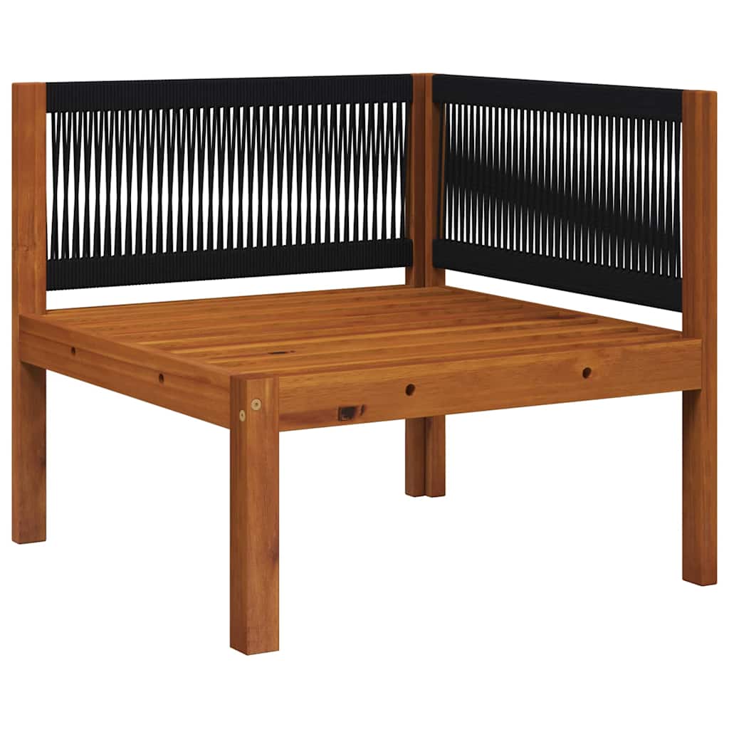 2-teiliges Garten-Lounge-Set mit Kissen Holz Akazie & Seil