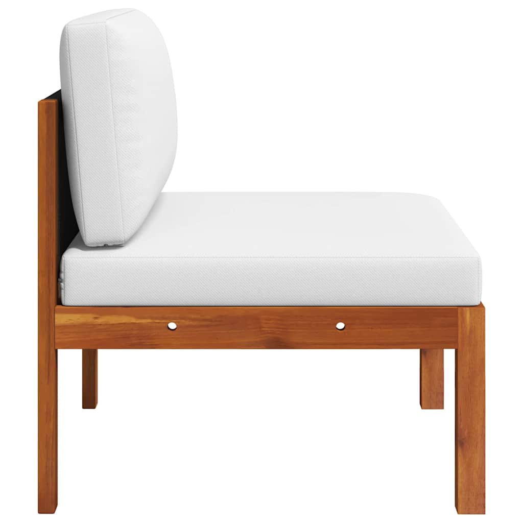 2-teiliges Garten-Lounge-Set mit Kissen Holz Akazie & Seil