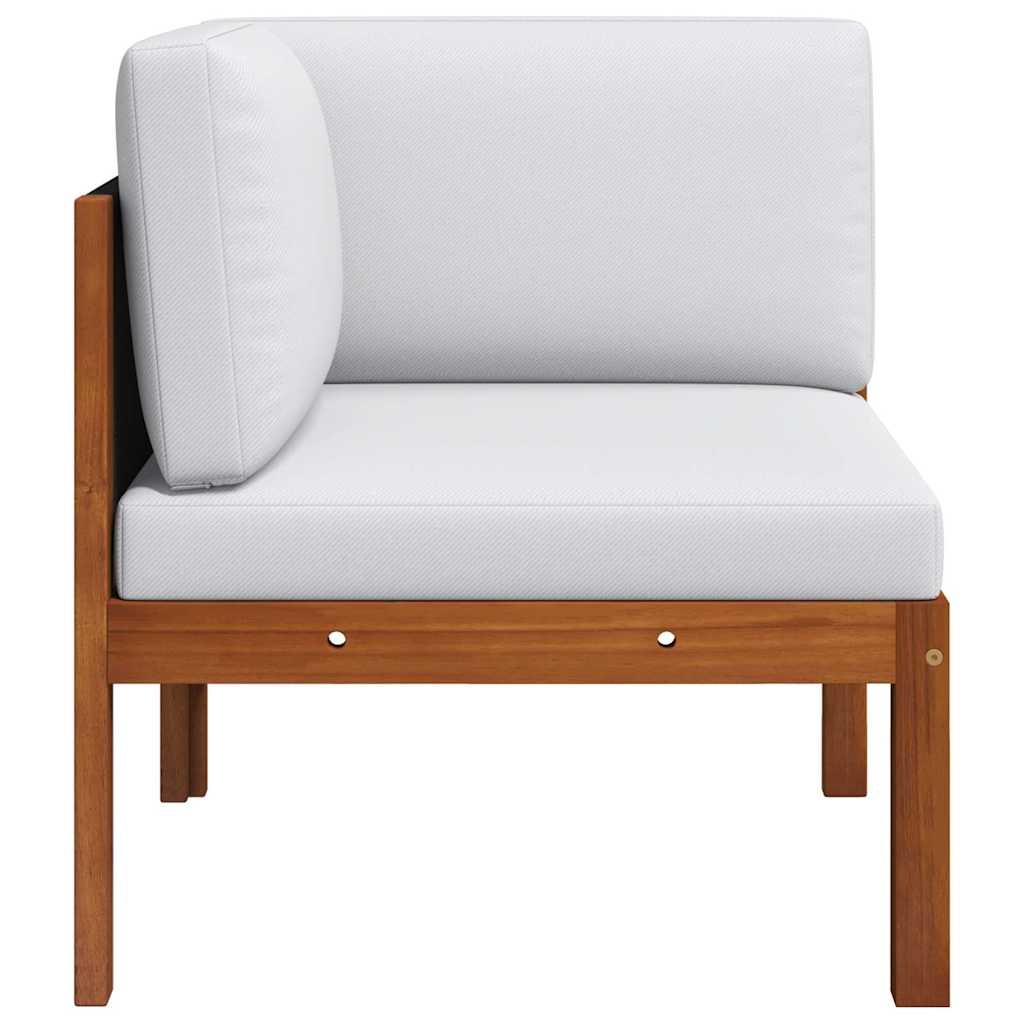2-teiliges Garten-Lounge-Set mit Kissen Holz Akazie & Seil