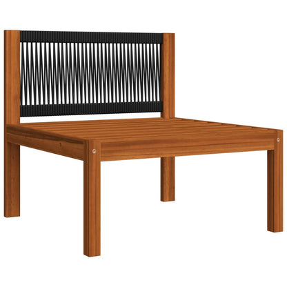 2-teiliges Garten-Lounge-Set mit Kissen Holz Akazie & Seil