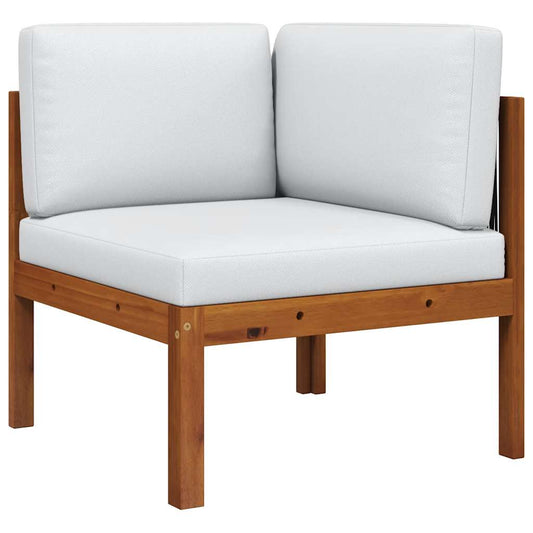 Garten-Ecksofa mit Kissen Holz Akazie & Seil
