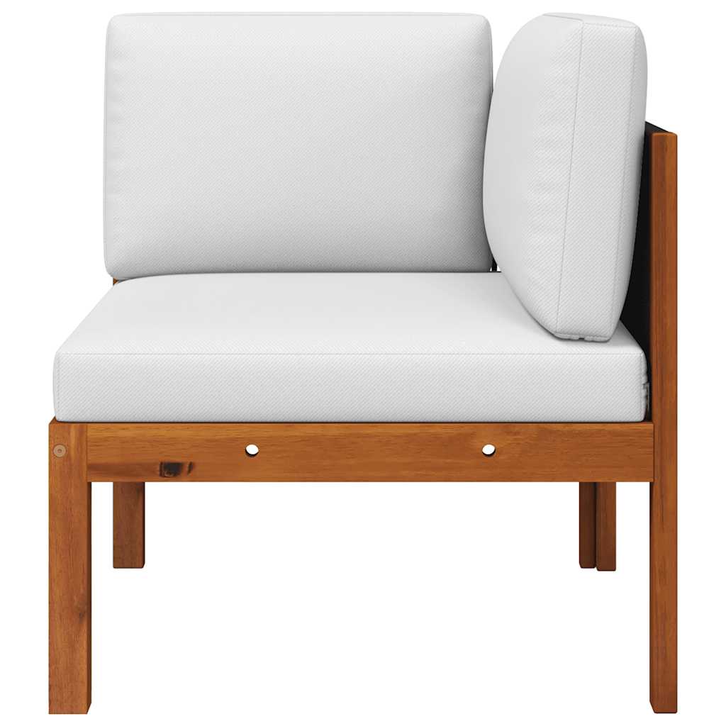 Garten-Ecksofa mit Kissen Holz Akazie & Seil