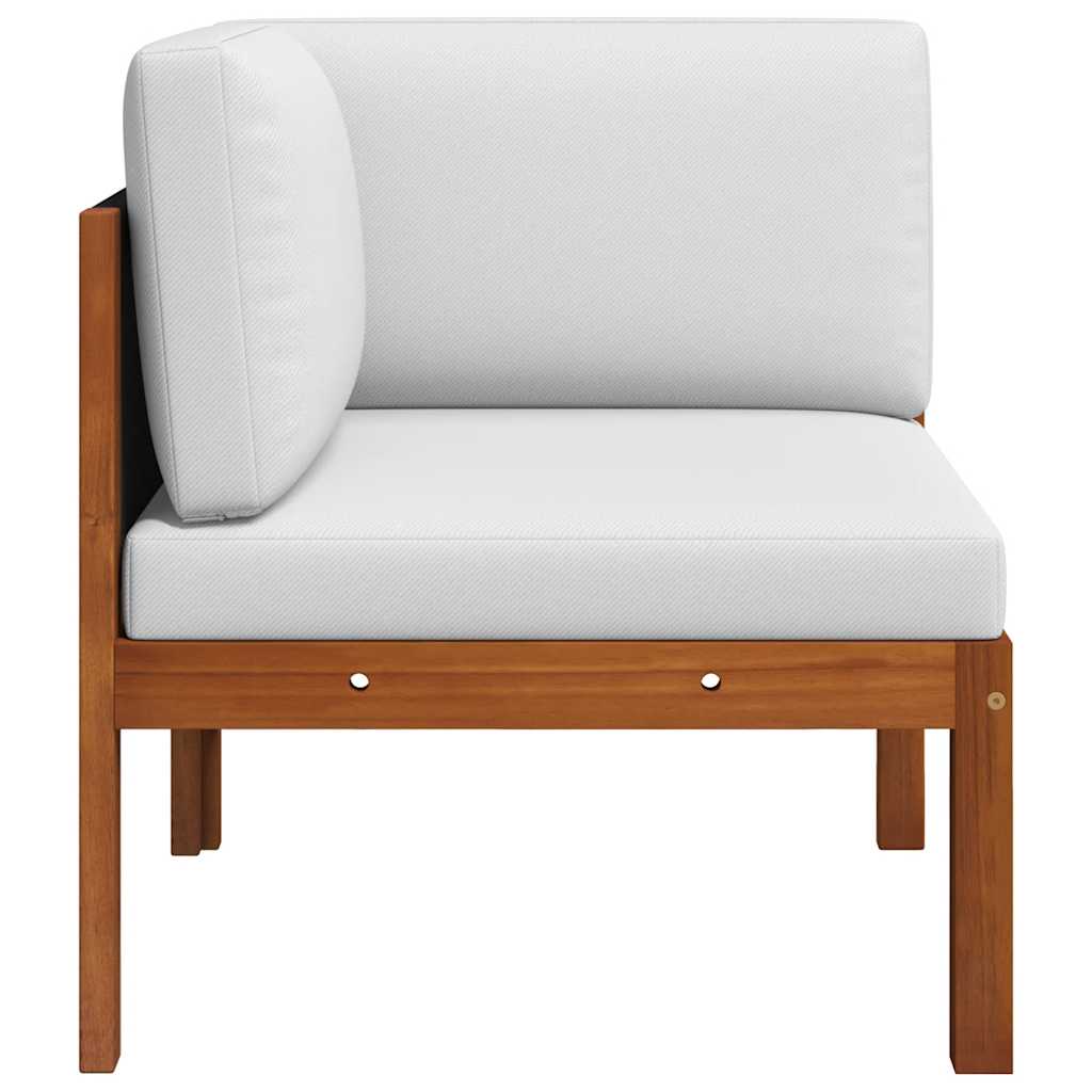 Garten-Ecksofa mit Kissen Holz Akazie & Seil