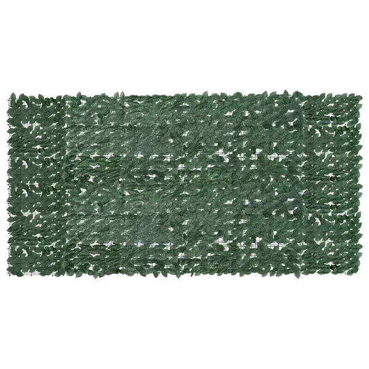 Balkon-Sichtschutz mit Dunkelgrünen Blättern 300x150 cm