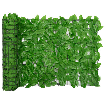 Balkon-Sichtschutz mit Grünen Blättern 300x75 cm