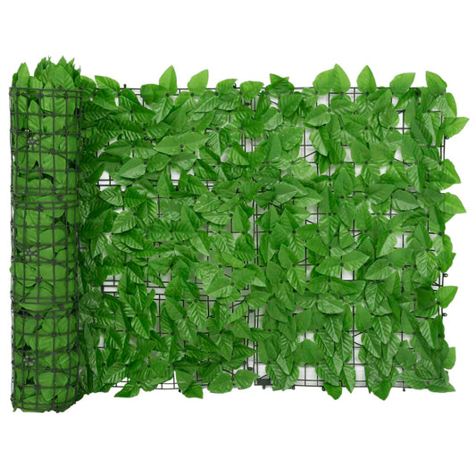 Balkon-Sichtschutz mit Grünen Blättern 300x75 cm