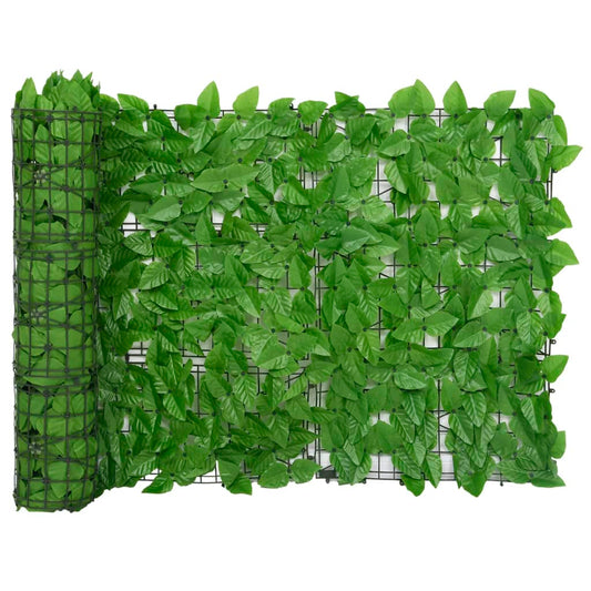 Balkon-Sichtschutz mit Grünen Blättern 400x75 cm