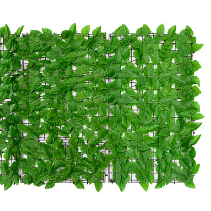 Balkon-Sichtschutz mit Grünen Blättern 400x100 cm